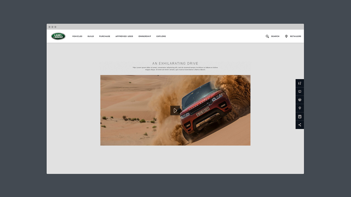 Land Rover global website designer